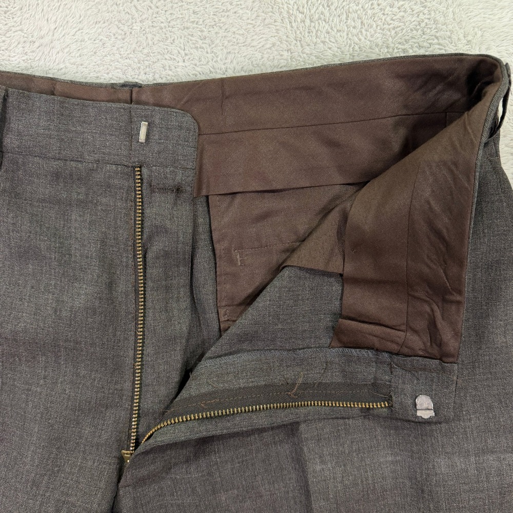 Vintage 80s Brooks Brothers Mens 42XS Slim Fit Gray Wool 2-Piece Suit 34x27 EUC - Picture 14 of 16